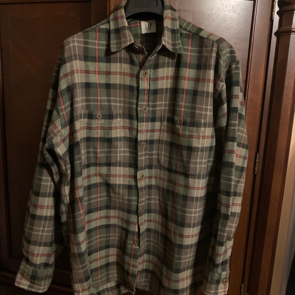 GAP Large plaid Red/Green/ black / Tan & Brown